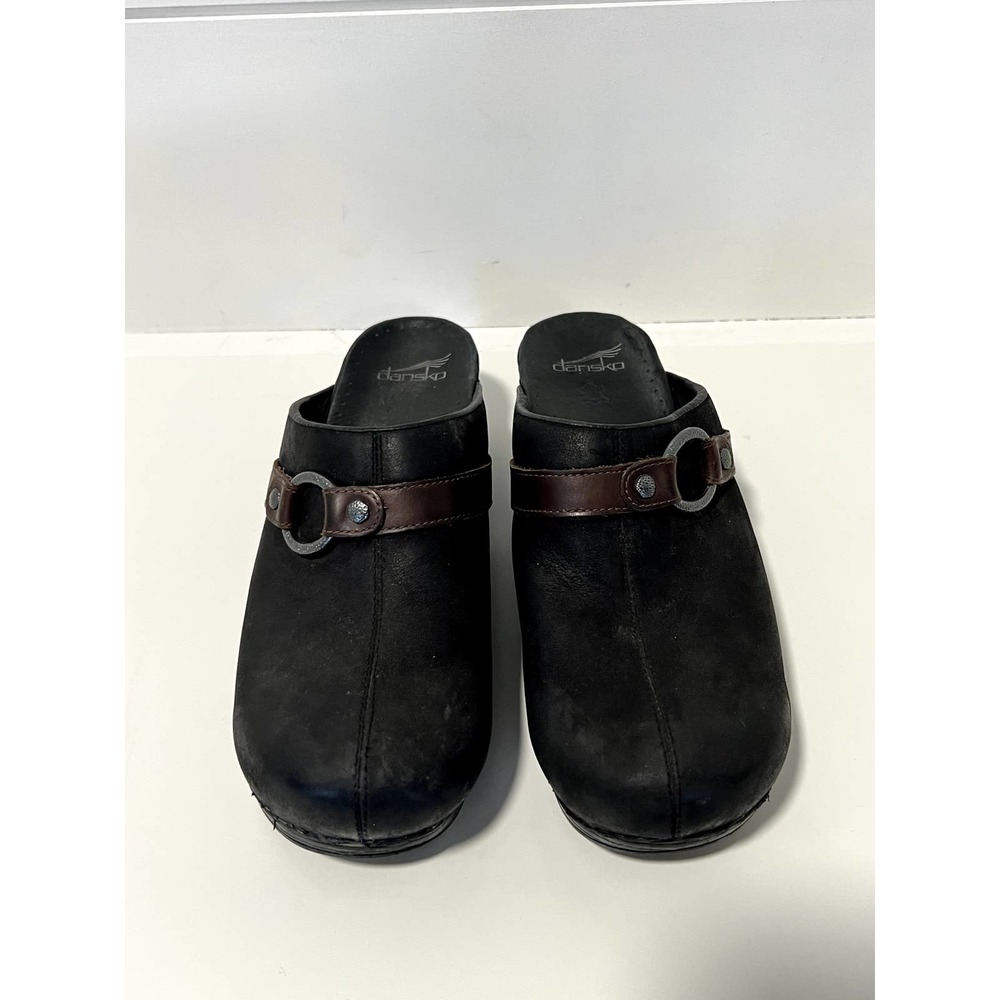 Dansko Shandi Black Nubuck Mules  Size 42